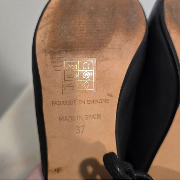 Free People Ankle Wrap Heeled Mules In Black Leather 6.5 - Picture 6 of 11